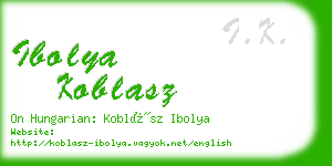 ibolya koblasz business card